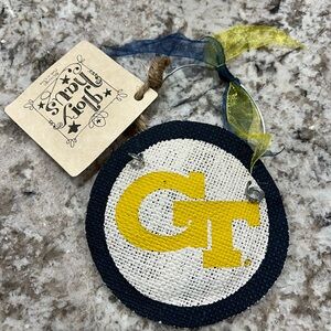 Georgia Tech Logo Ornament with Ribbon NWT